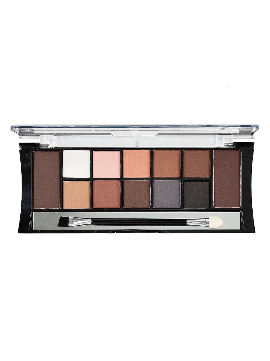 La Rosa 12 - Color Eyeshadow & Eyebrow Palette - Matte & Highlight Shades - Lotshop.pk