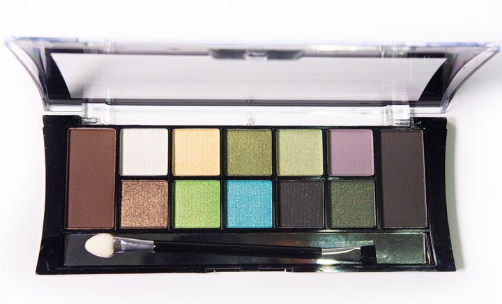 La Rosa 12 - Color Eyeshadow & Eyebrow Palette - Matte & Highlight Shades - Lotshop.pk