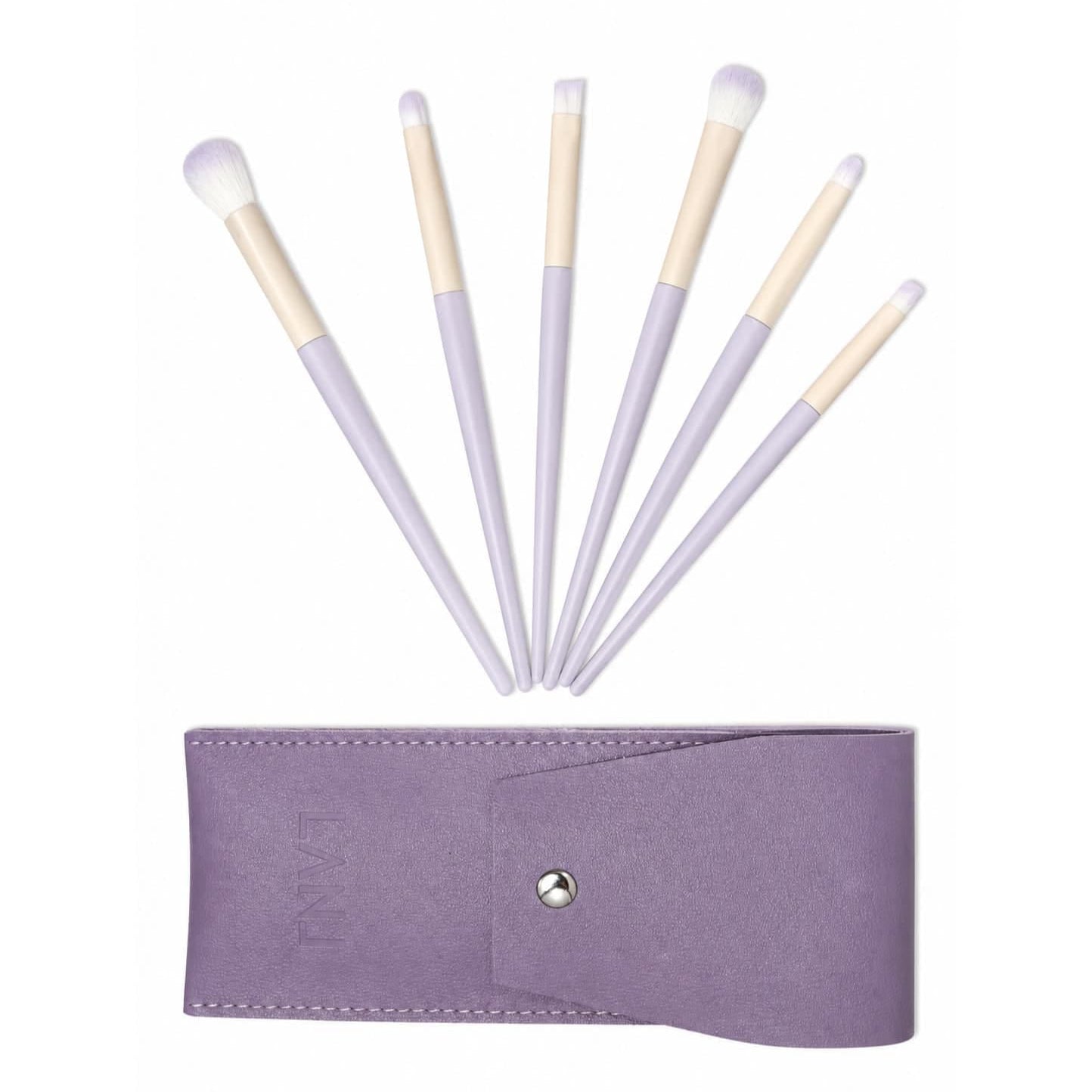 LANJ 6-Piece Mini Travel Makeup Brush Set with Premium PU Leather Pouch price online in Pakistan	