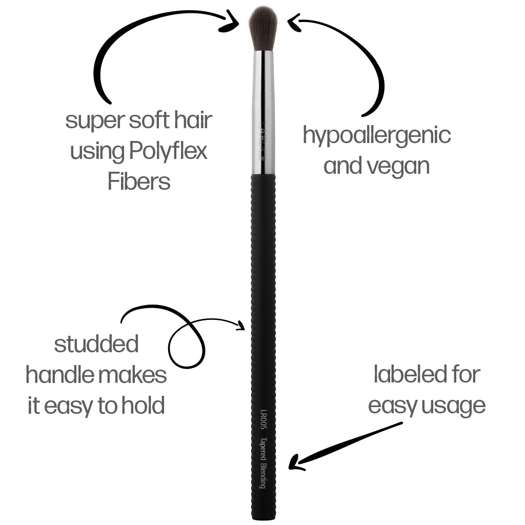 Laruce 5-Piece Professional Makeup Brush Set – Vegan Face & Eye Brushes with Luxury Storage Sleeve