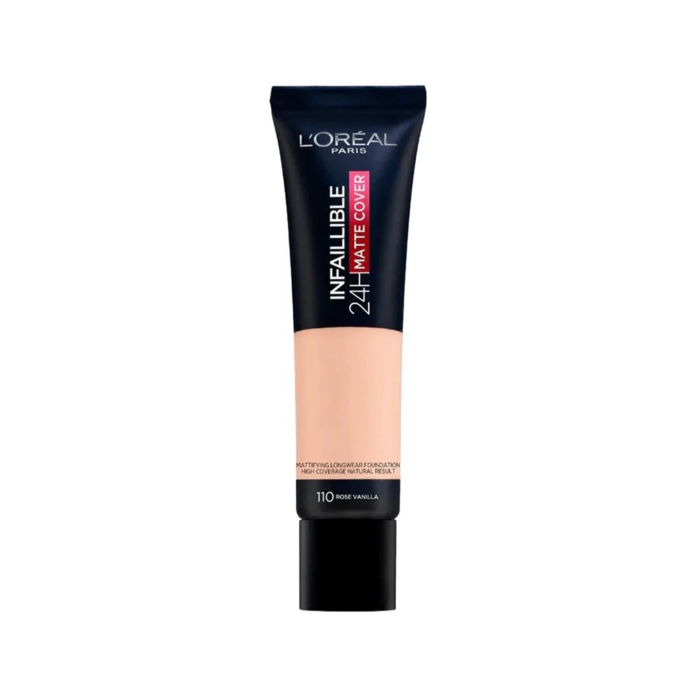 L'Oreal Paris Cover Liquid Foundation, With 4% Niacinamide,Available in 4 Shades,Matte Cover, 35ml - Lotshop.pk