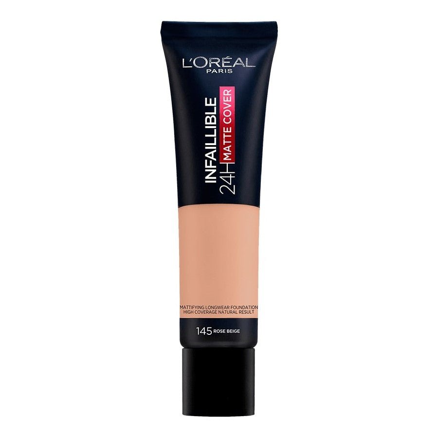 L'Oreal Paris Cover Liquid Foundation, With 4% Niacinamide,Available in 4 Shades,Matte Cover, 35ml - Lotshop.pk