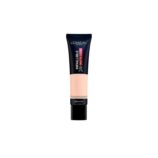 L'Oreal Paris Cover Liquid Foundation, With 4% Niacinamide,Available in 4 Shades,Matte Cover, 35ml - Lotshop.pk