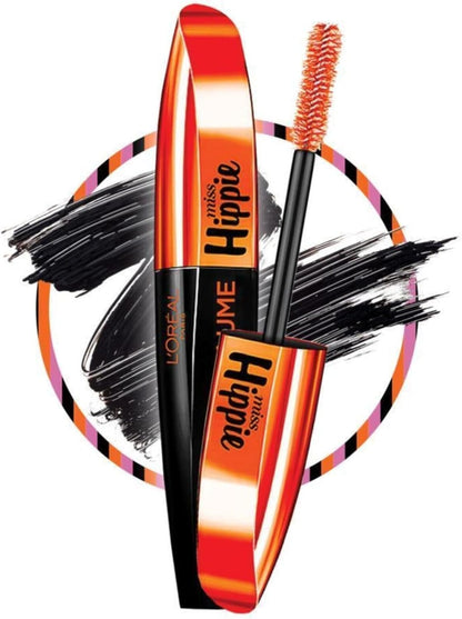 L’Oreal Paris Mega Volume Miss Hippie Mascara Black - Bold, Voluminous Lashes - Lotshop.pk