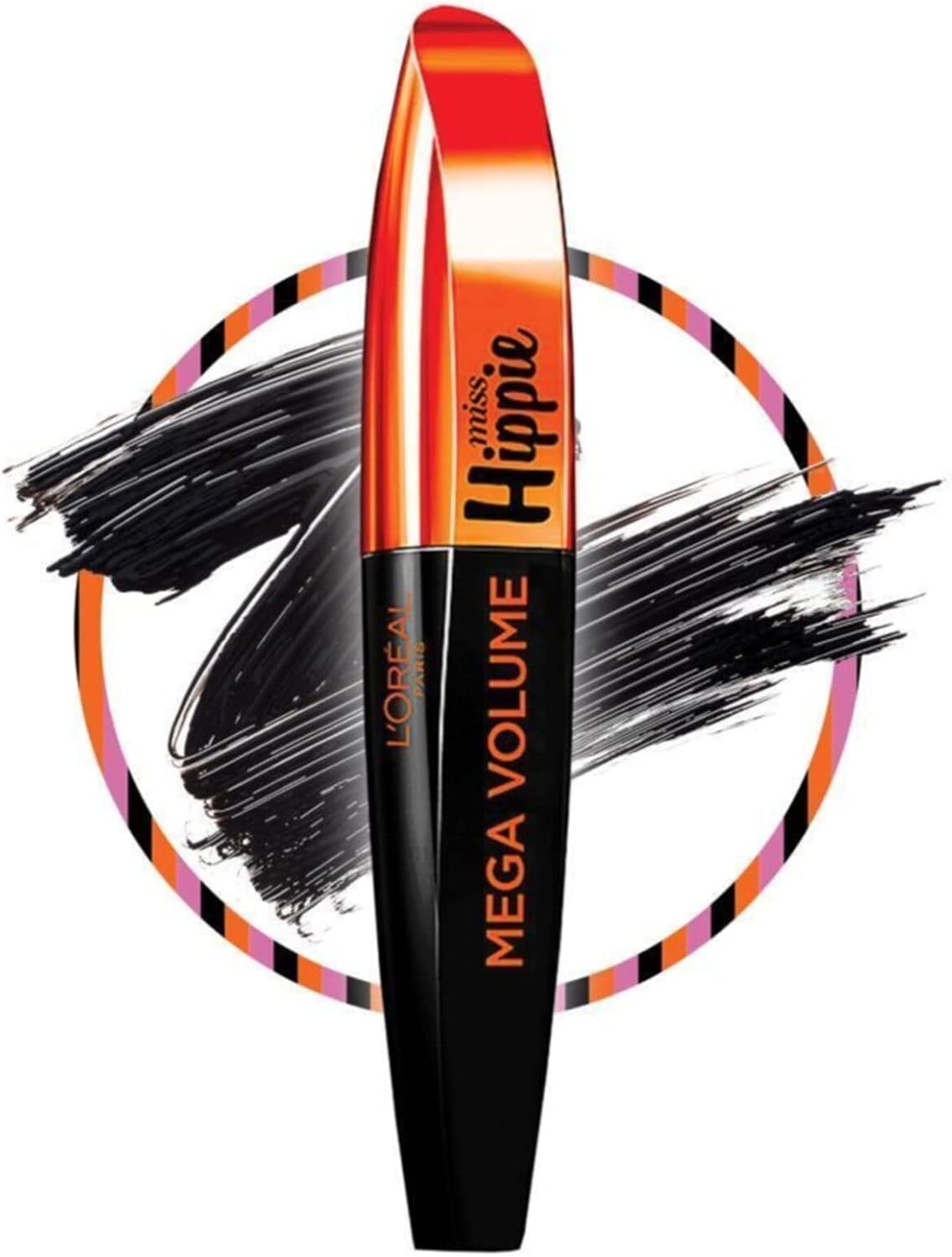 L’Oreal Paris Mega Volume Miss Hippie Mascara Black - Bold, Voluminous Lashes - Lotshop.pk