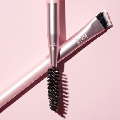 Real Techniques Dual-Ended Brow Brush 600 & 601 with angled eyebrow brush and spoolie available at Lotshop.pk