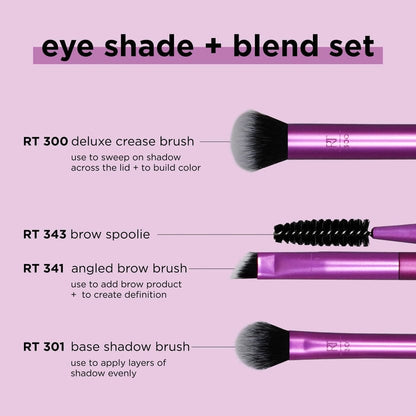 Real Techniques Eye Shade + Blend Set RT 300 RT 301 RT 341 RT 343 available at Lotshop.pk