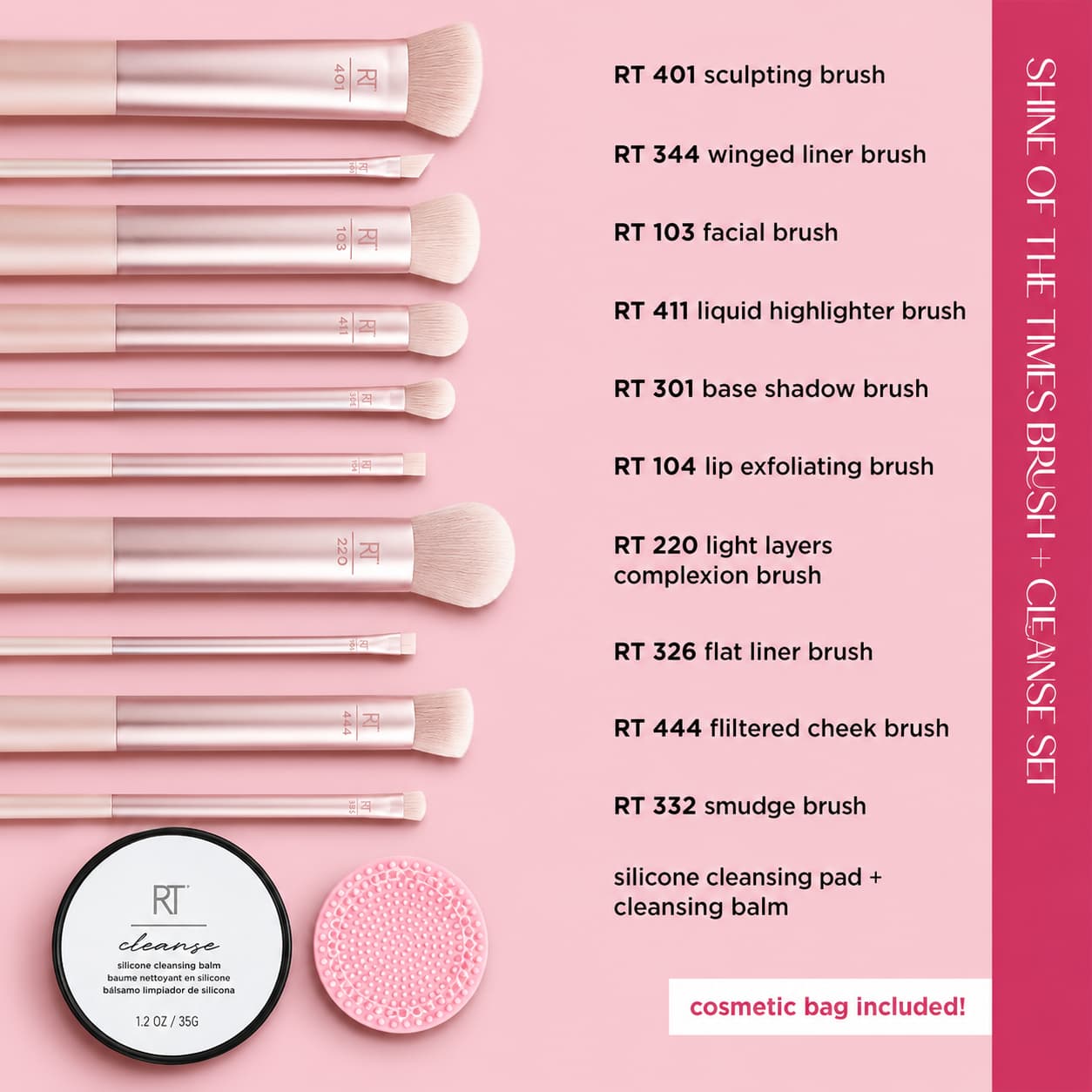 Buy Real Techniques Shine of the Times Brush + Cleanse Set at Lotshop.pk