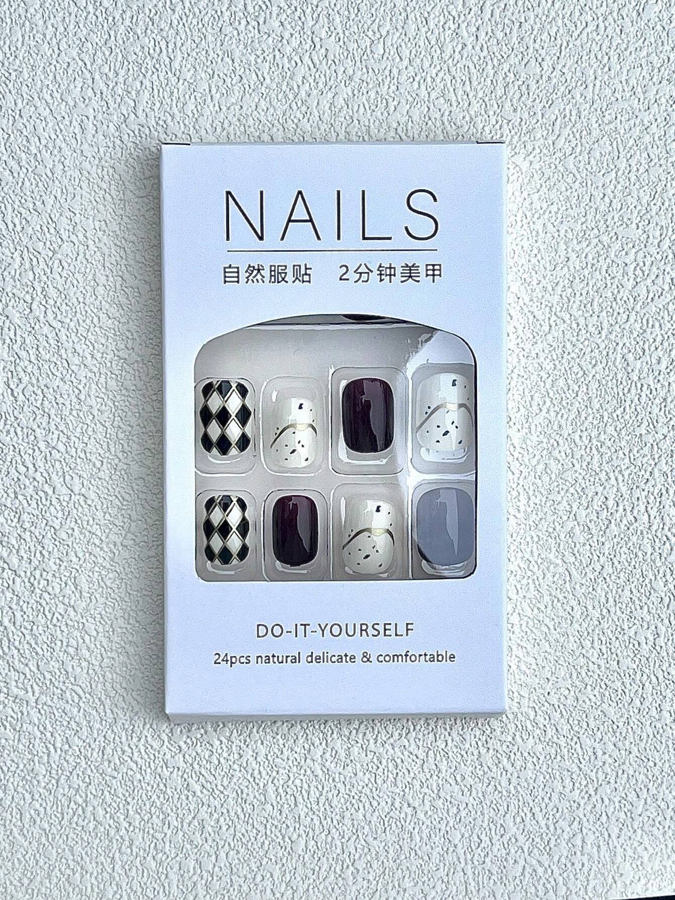 Luxury Decorative Nail Tips Nail Patches– Instant Salon - Perfect Nails 💅✨ - Lotshop.pk