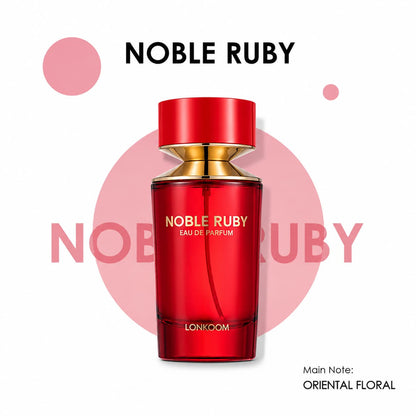 LONKOOM Noble Ruby Eau De Parfum 100ml – Long-Lasting Oriental Floral Fragrance