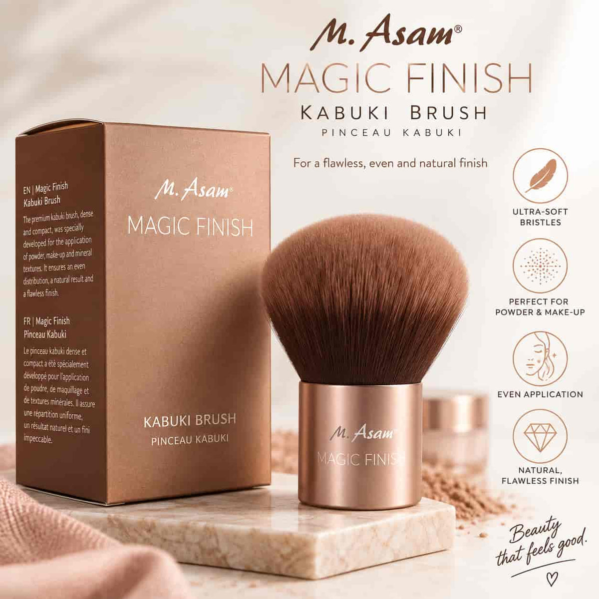 M. Asam Magic Finish Kabuki Brush ultra-soft dense powder and makeup brush price online in Pakistan