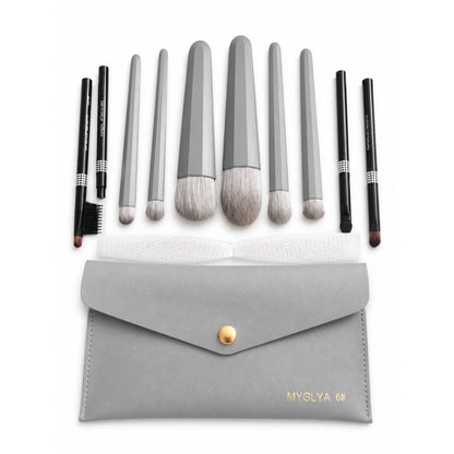 Buy Premium 6-Piece Makeup Brush Set with Travel Pouch at Lotshop.pk
