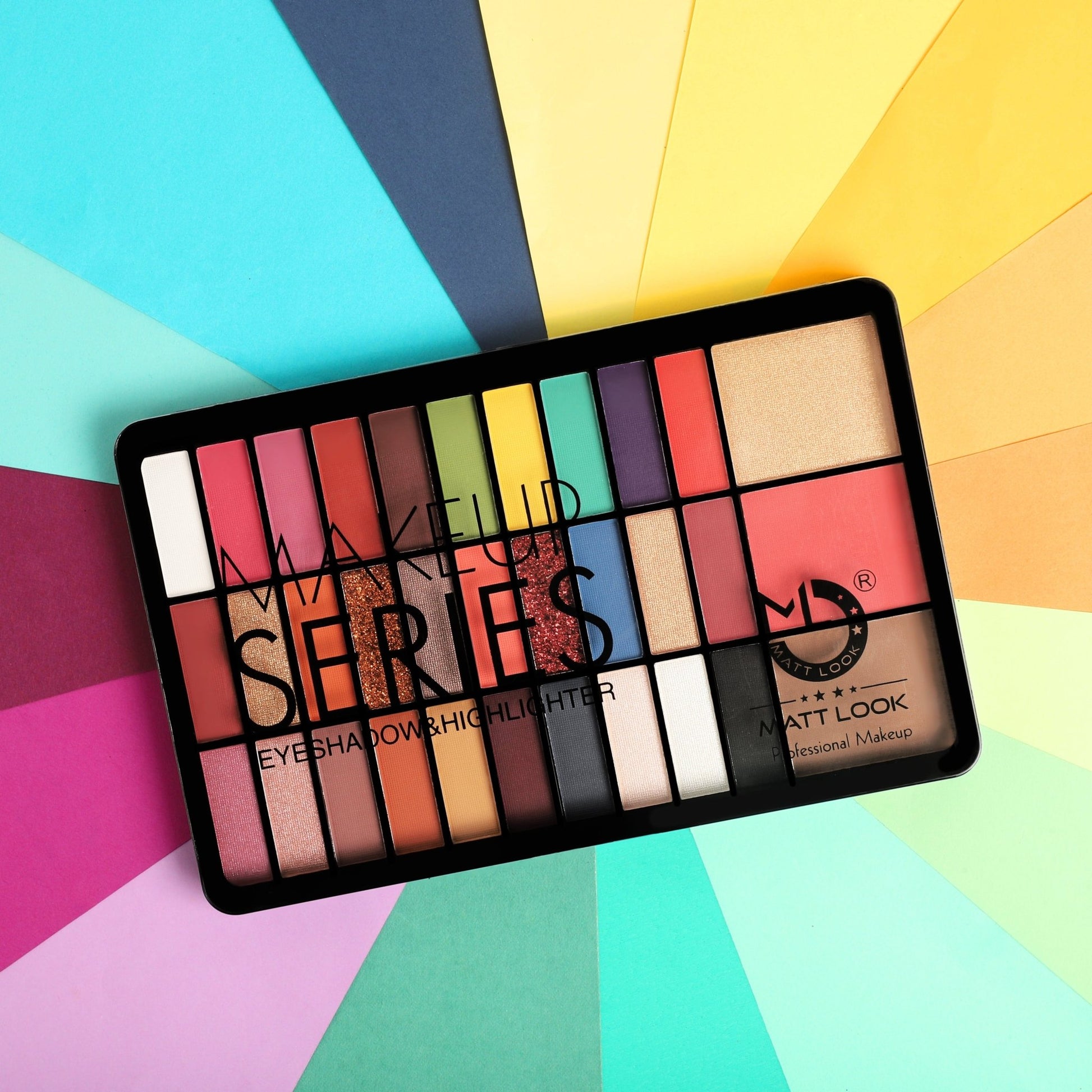 MATTLOOK Makeup Series Eyeshadow & Highlighter Palette - Lotshop.pk