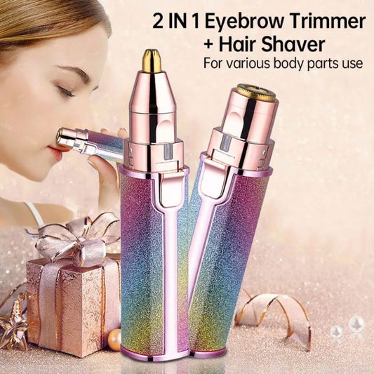 MAXTOP 2 - in - 1 Rechargable Eyebrow Trimmer & Shaver (MP - 203A) - Lotshop.pk
