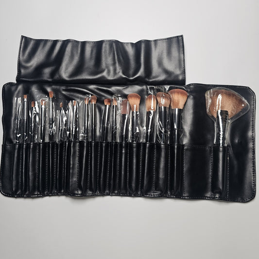 MERRYNICE Professional 18 - Piece Makeup Brush Set with Leather Case - Lotshop.pk