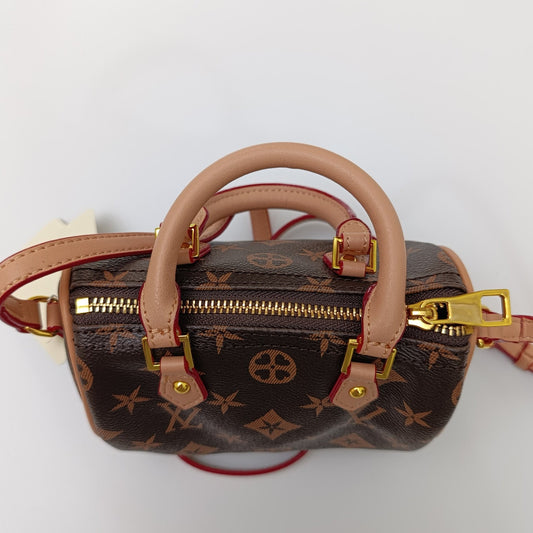 Mini Monogram Brown Handbag with Adjustable Crossbody Strap β Designer - Inspired Luxury - 1655 - Lotshop.pk