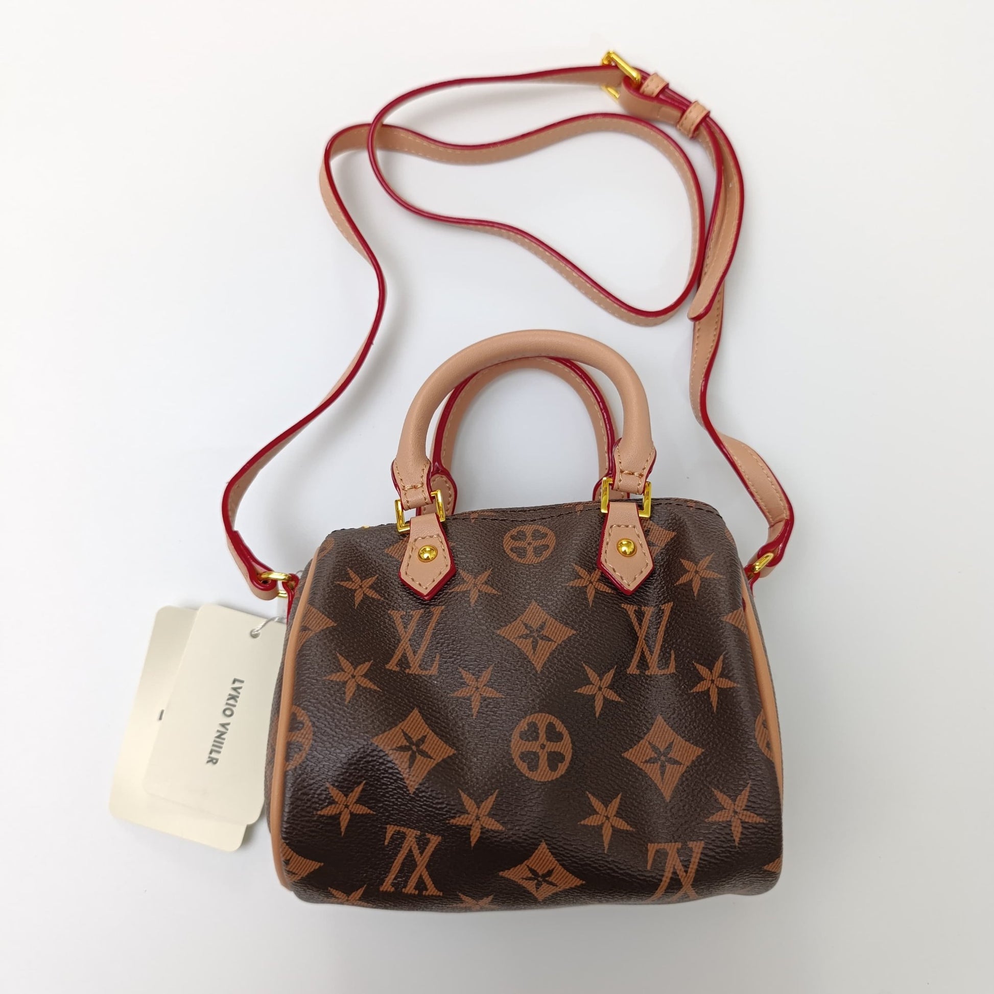 Mini Monogram Brown Handbag with Adjustable Crossbody Strap – Designer - Inspired Luxury - 1655 - Lotshop.pk
