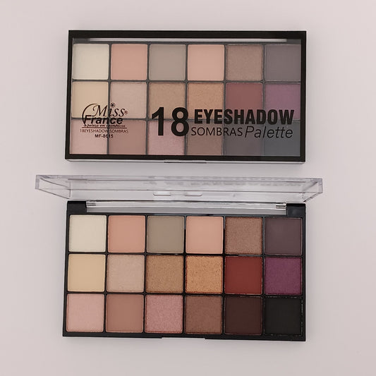 Miss France 18 - Color Eyeshadow Palette - Versatile Shades for Every Look - Lotshop.pk