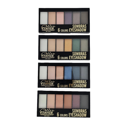 Miss France 6 Colors Eyeshadow Palette – Perfectly Pigmented Shades - Lotshop.pk