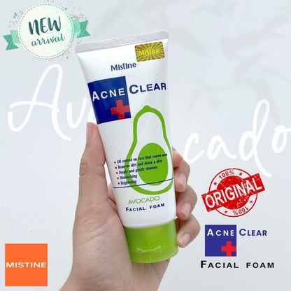 Mistine Acne Clear Facial Foam - Avocado, Vitamin C, and Classic Variants for Radiant Skin - Lotshop.pk