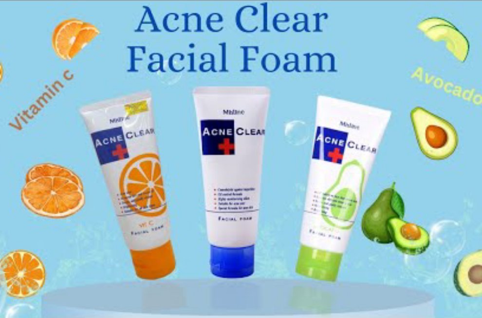 Mistine Acne Clear Facial Foam - Avocado, Vitamin C, and Classic Variants for Radiant Skin - Lotshop.pk