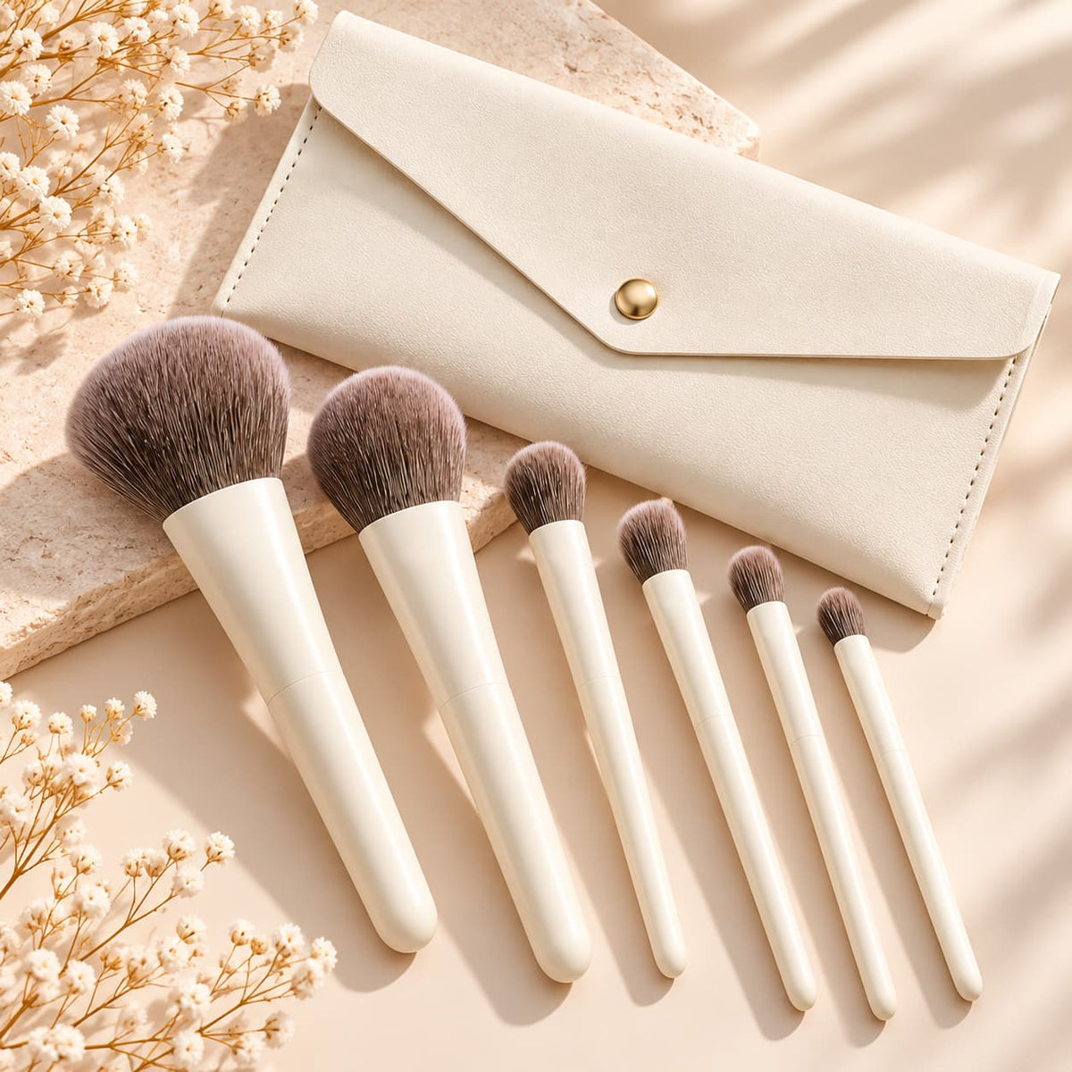 MYSLYA 6-Piece Makeup Brush Set with pouch for face and eye makeup price online in Pakistan	