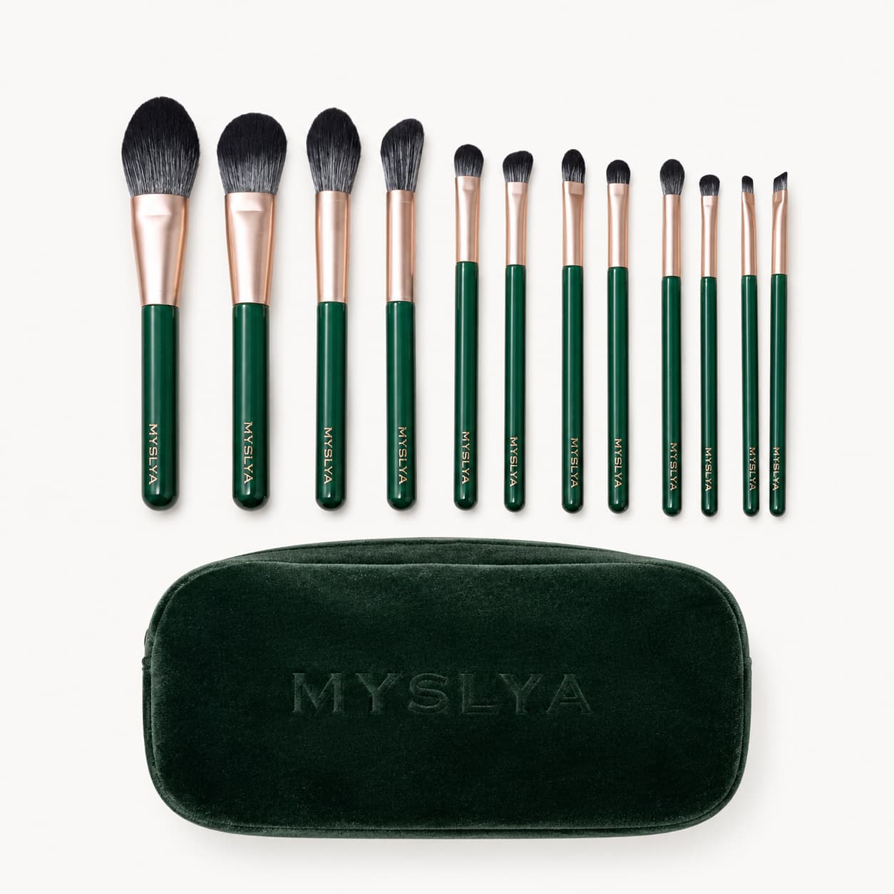 YSLYA Velvet Luxe 12-Piece Makeup Brush Set with Premium Velvet Pouch Pakistan