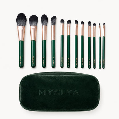 YSLYA Velvet Luxe 12-Piece Makeup Brush Set with Premium Velvet Pouch Pakistan