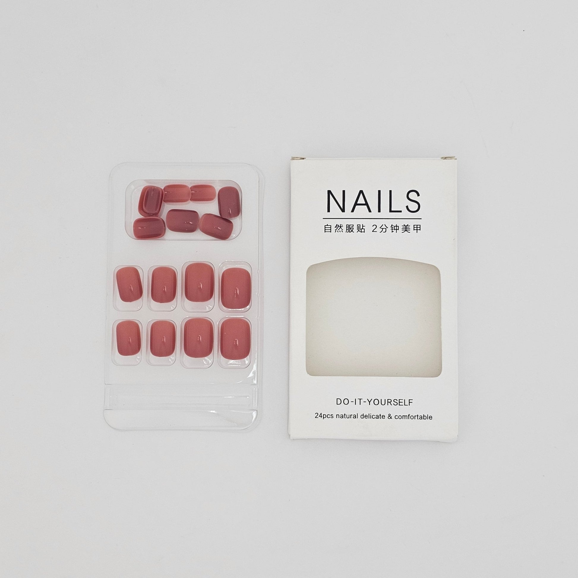 NAILS Do - It - Yourself 24 Pcs Natural Delicate & Comfortable - Lotshop.pk