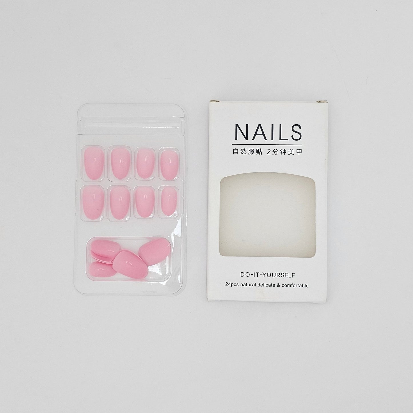 NAILS Do - It - Yourself 24 Pcs Natural Delicate & Comfortable - Lotshop.pk