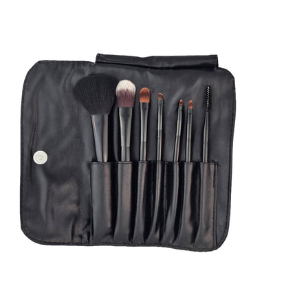 Natural Maker 7 - Piece Professional Makeup Brush Set with Black Travel Pouch - Lotshop.pk