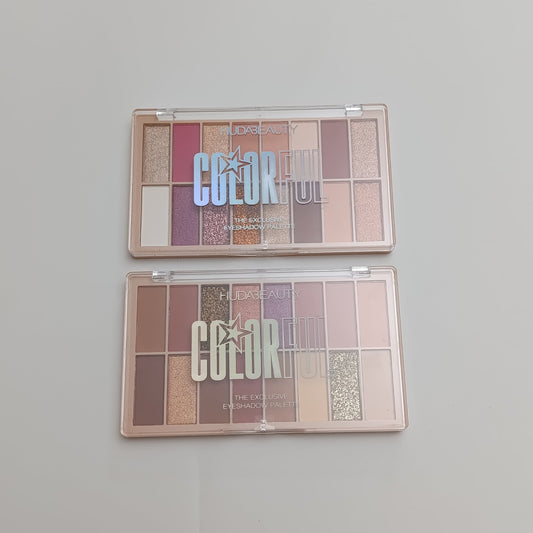NEW NUDE Huda Beauty Colorful Eyeshadow Palette – 18 Shades of Matte & Shimmer Magic | LOTSHOP.PK - Lotshop.pk