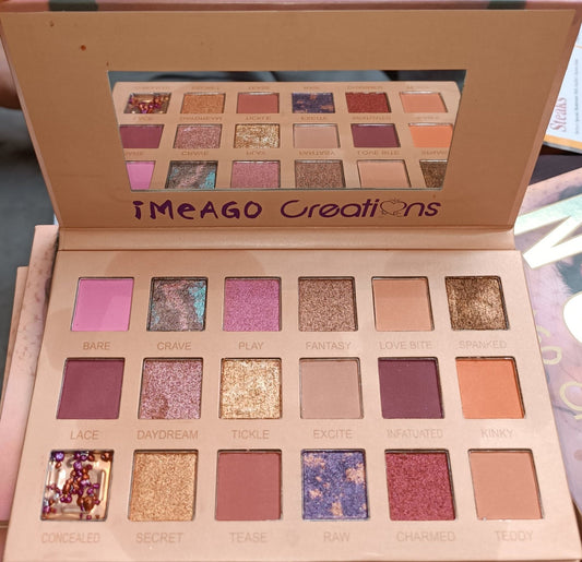 NEW NUDE imeago creations 18 colors eyeshadow palette - Lotshop.pk