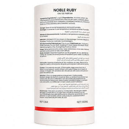 LONKOOM Noble Ruby 100ml Premium Perfume for Everyday Wear and Special Occasions