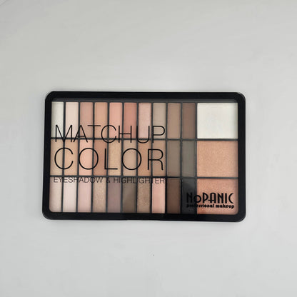 NoPanic Professional Makeup Matchup Color Eyeshadow &amp; Highlighter Palette - Lotshop.pk