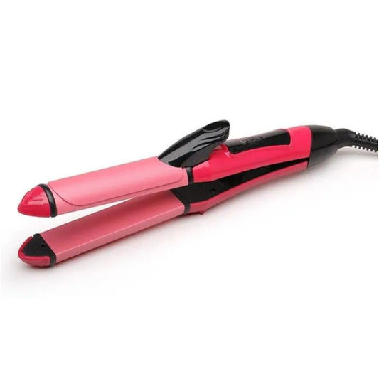 NOVA 2-in-1 Hair Beauty Set – Straightener & Curler for Salon Styling in Pakistan
