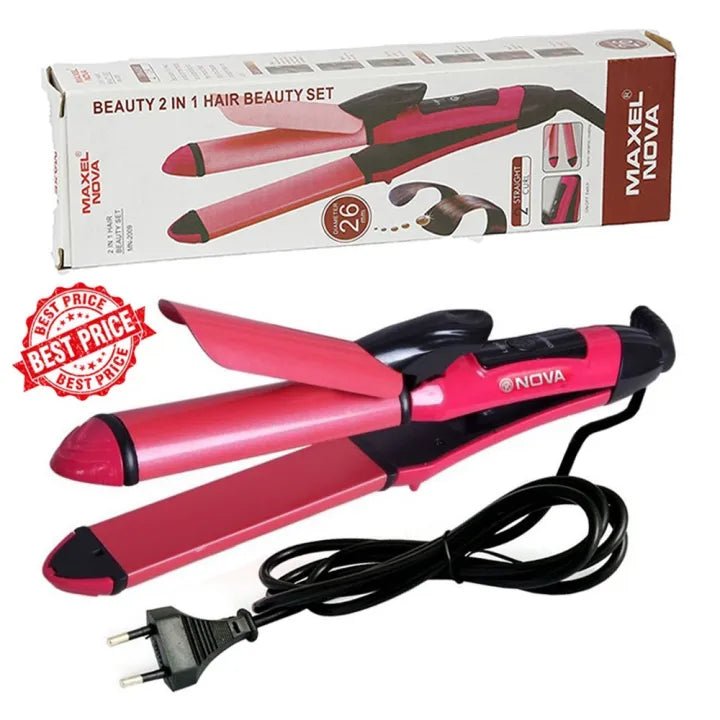 NOVA 2 - in - 1 Hair Straightener + Curler - 2009 - Lotshop.pk