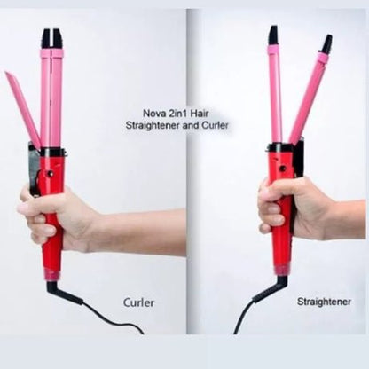 NOVA 2 - in - 1 Hair Straightener + Curler - 2009 - Lotshop.pk