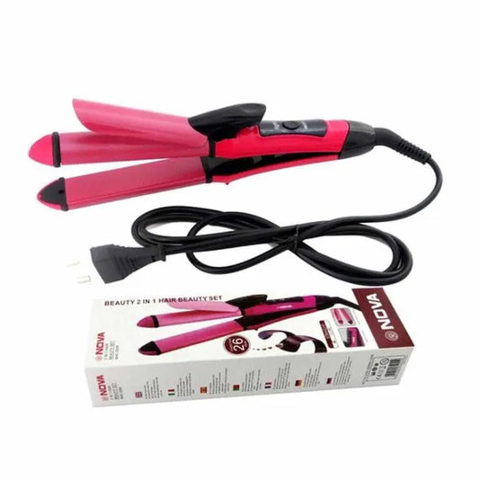 NOVA Hair Straightener and Curler Combo – 2-in-1 Styling Tool Pakistan