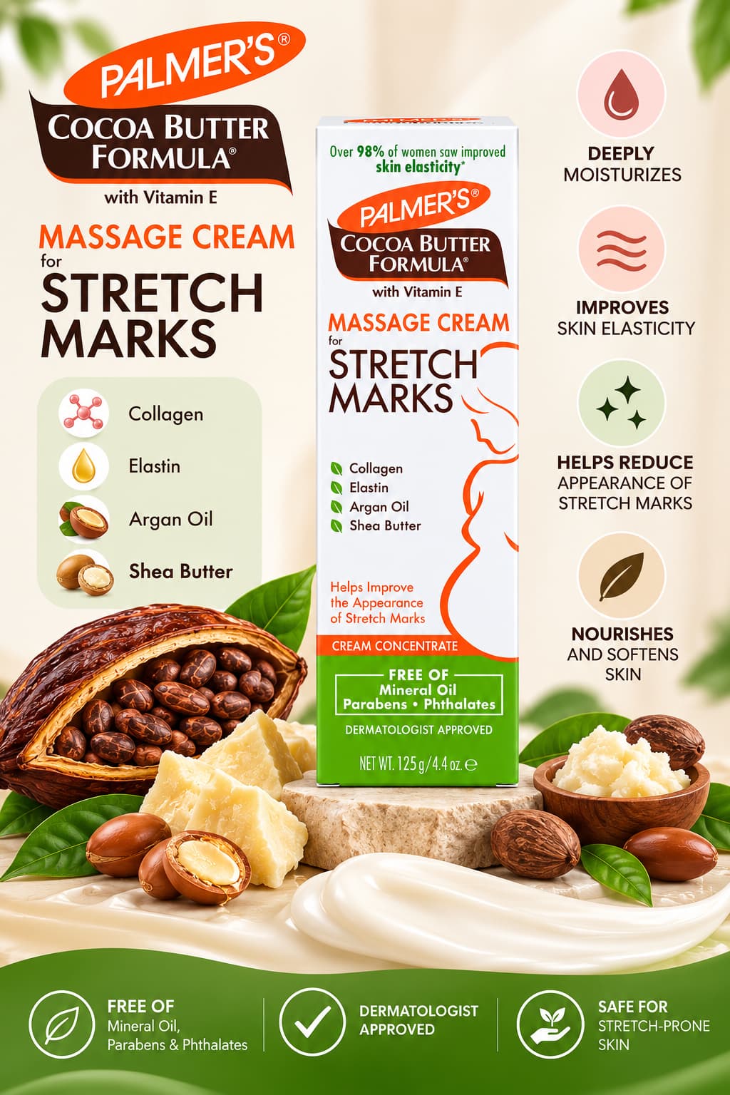 Palmer's Cocoa Butter Stretch Marks Cream 125g price in Pakistan