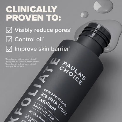 Paulas Choice-SKIN PERFECTING 2% BHA Liquid Salicylic Acid Exfoliant-Facial Exfoliant for Blackheads, 118ml - Lotshop.pk