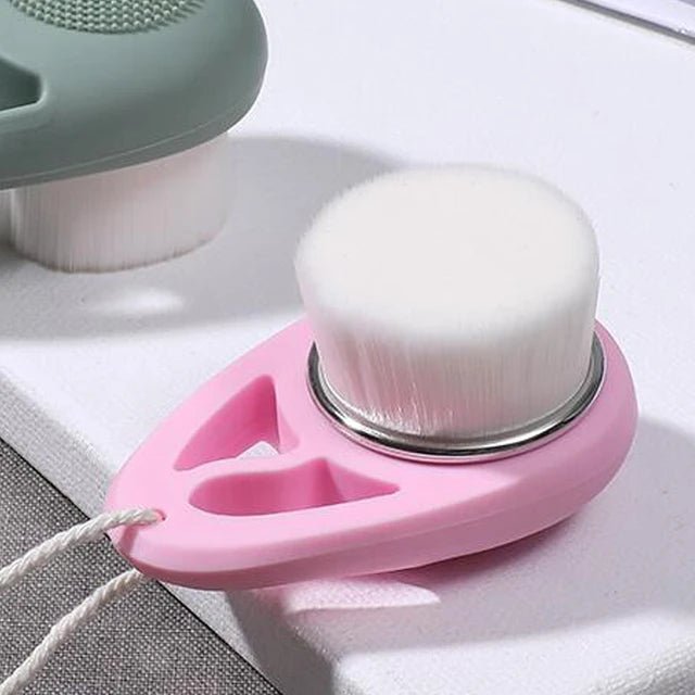 Portable Double side silicone Facial Cleansing Makeup Brush at Lotshop.pk