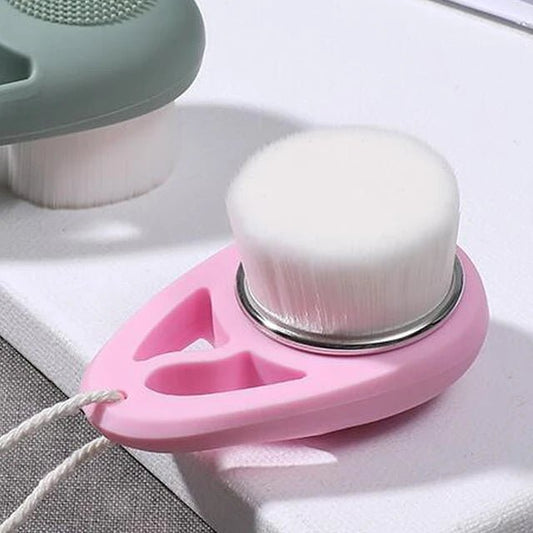 Portable Double side silicone Facial Cleansing Makeup Brush at Lotshop.pk