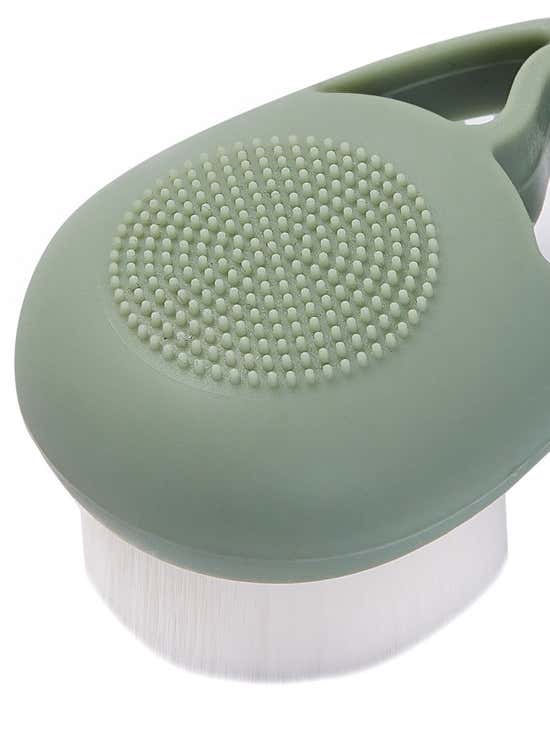 Portable Double side silicone Facial Cleansing Makeup Brush at Lotshop.pk