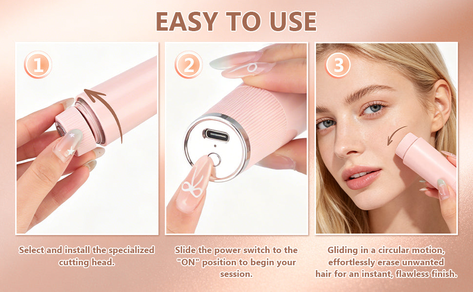 USB Rechargeable Hair Trimmer – Portable Hair Removal Tool for Women