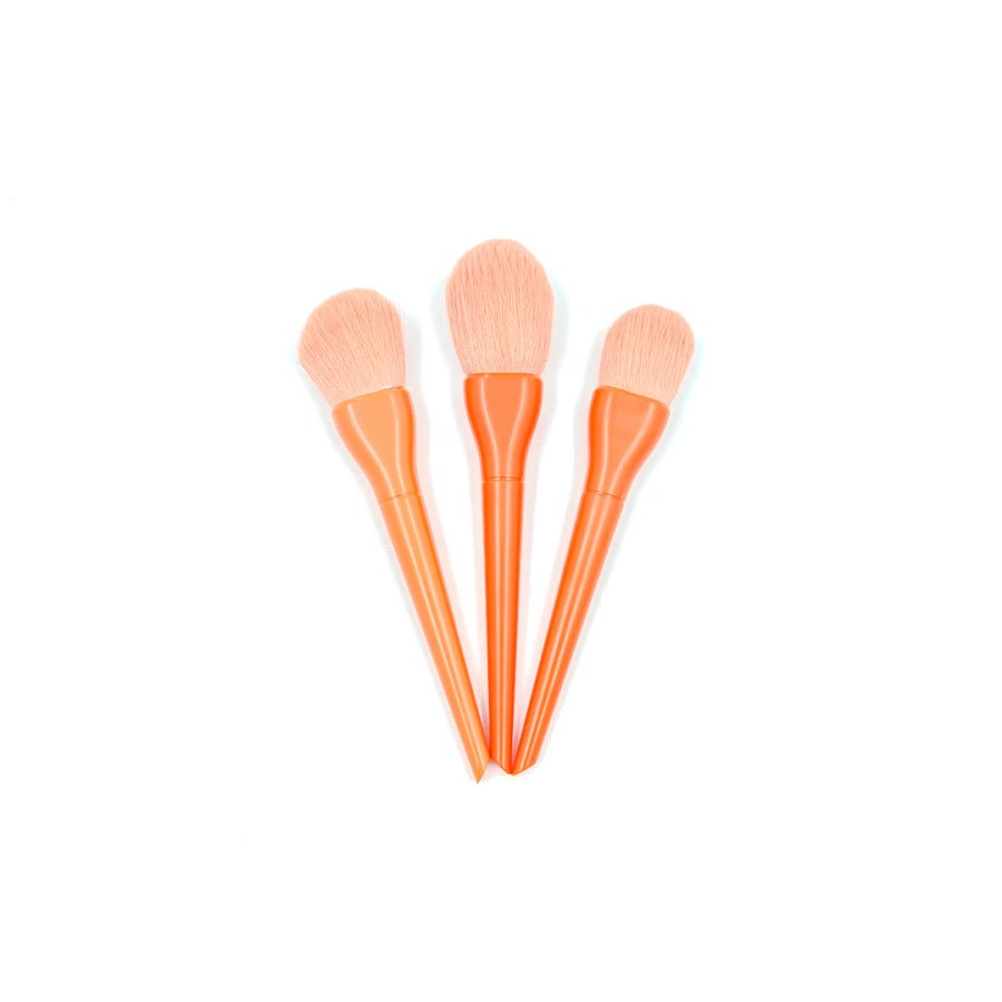 Portable Makeup brushes set 10pcs-Orange - Lotshop.pk