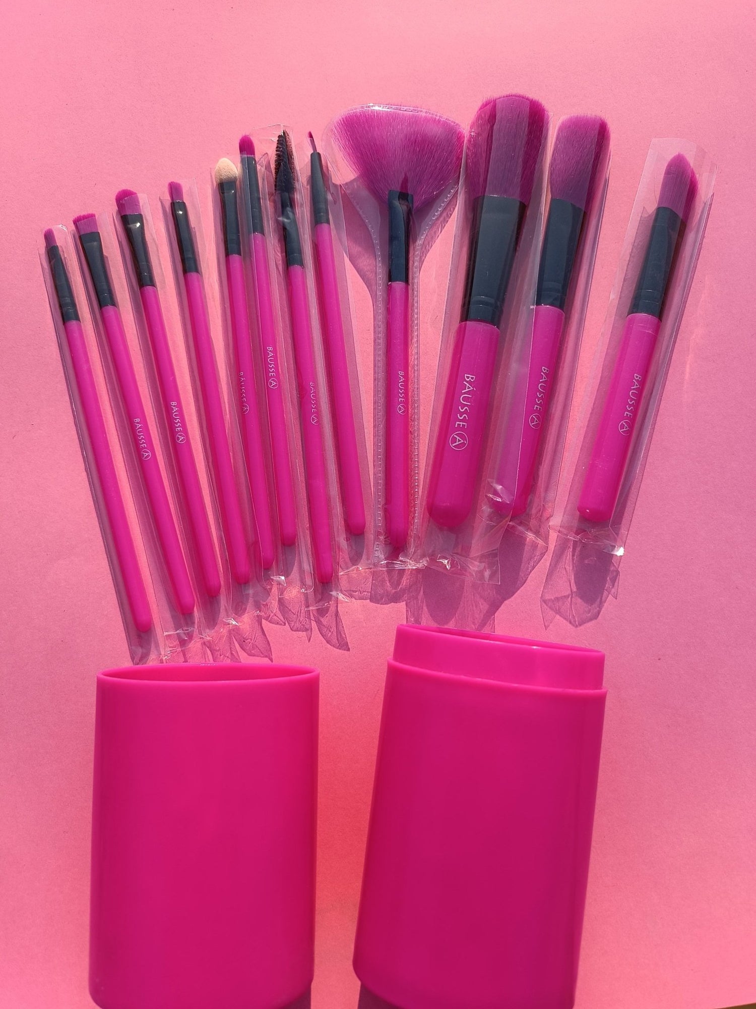 Portable makeup brushes Set 12pcs with barrel box Available at Lotshop.pk