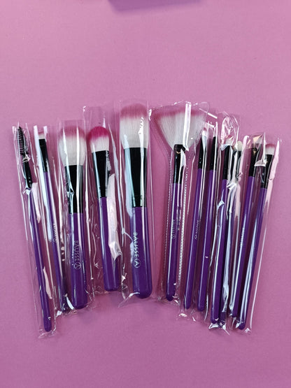 Portable makeup brushes Set 12pcs with barrel box Available at Lotshop.pk