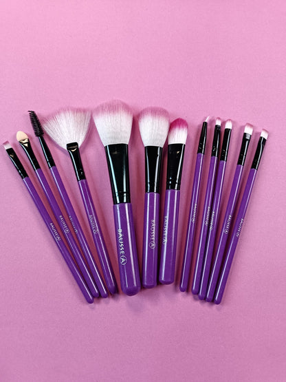 Portable makeup brushes Set 12pcs with barrel box Available at Lotshop.pk