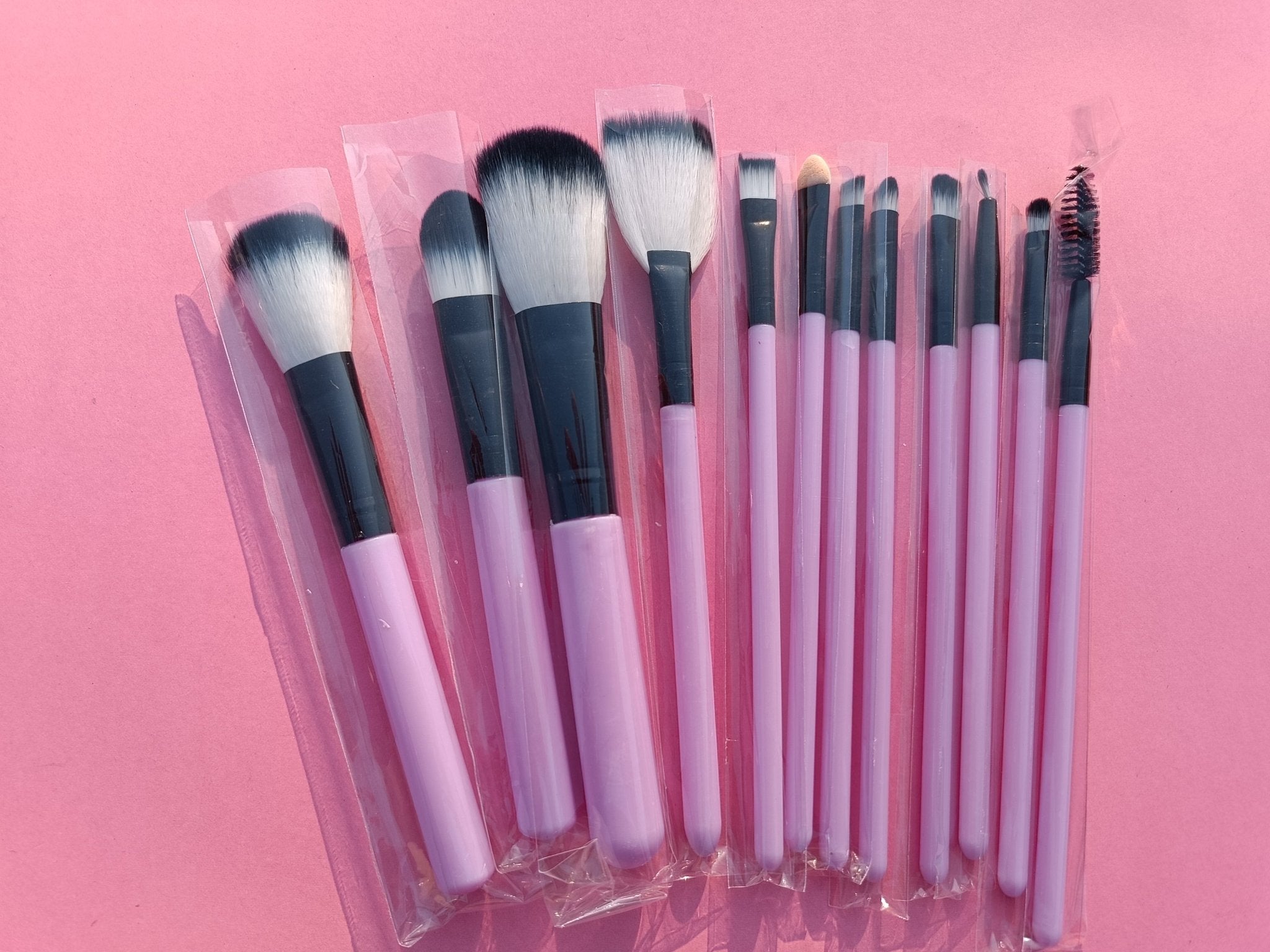 Portable makeup brushes Set 12pcs with barrel box Available at Lotshop.pk